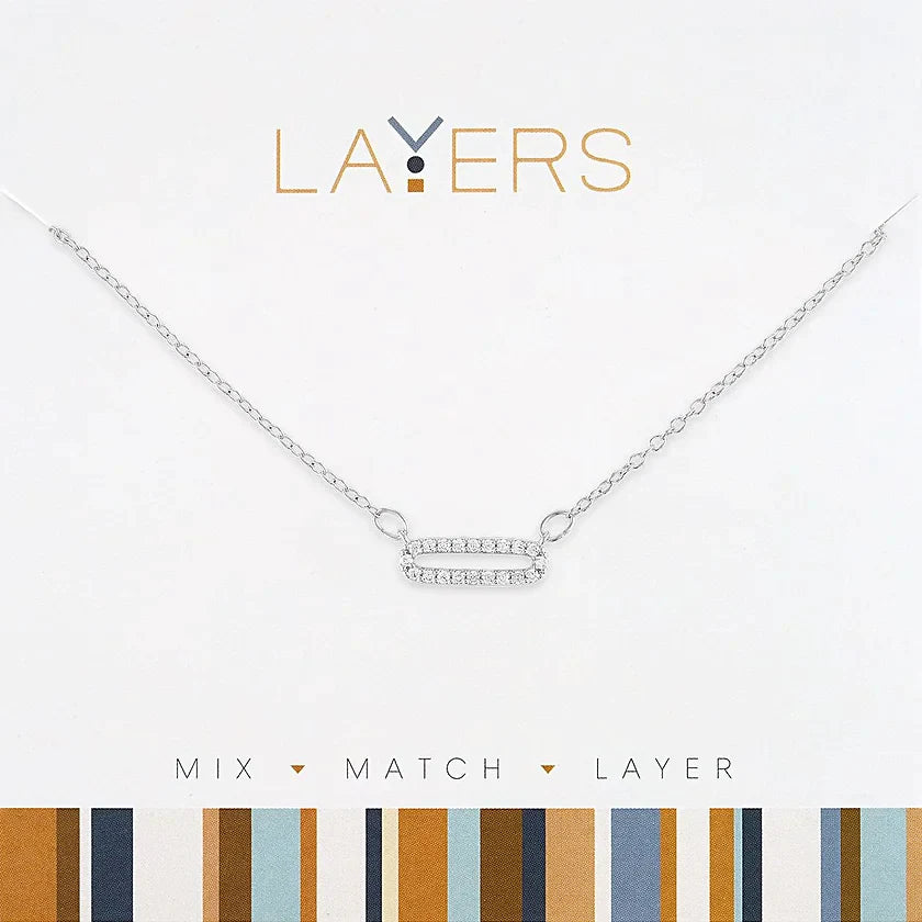 Silver Loop Layers Necklace