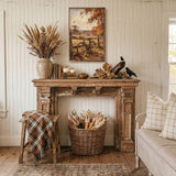 Autumn Bicycle With Country Fence Wood Art