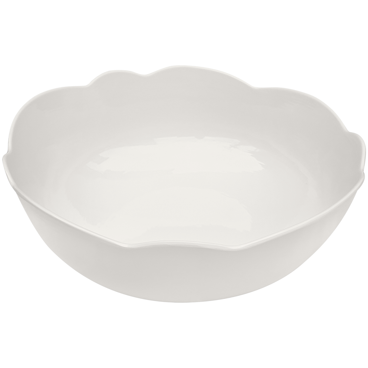 Scalloped Melamine Serving Bowl