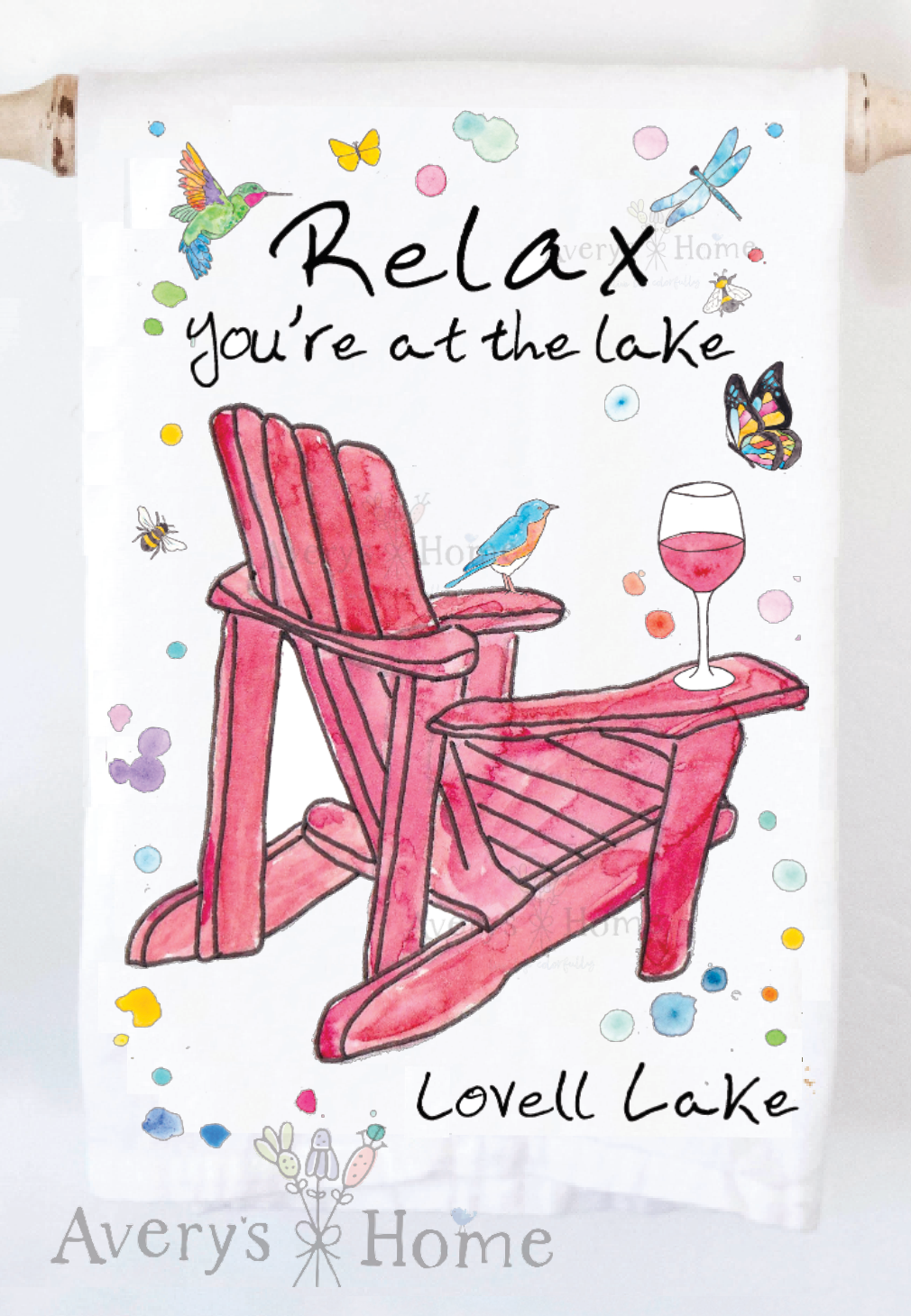 Relax At the Lake Tea Towel