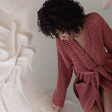 Anthracite Luxurious Waffle Bathrobe / 3XL