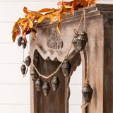 71" antiqued glass acorns garland view 4 from Magnolias Home Decor