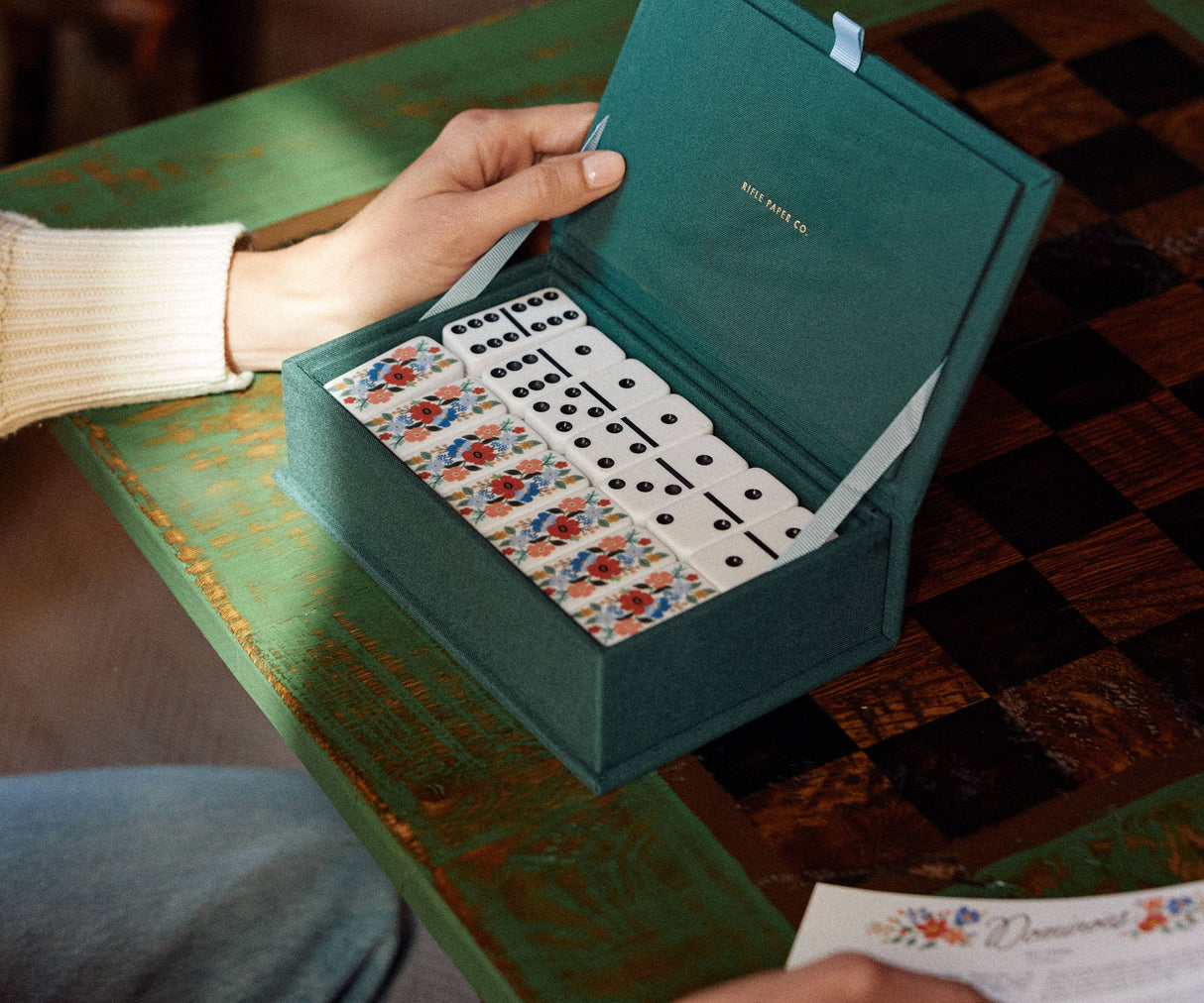 Rifle Paper Strawberry Fields Dominoes Set