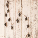 71" antiqued glass acorns garland styled for Fall home decor from Magnolias Home Decor