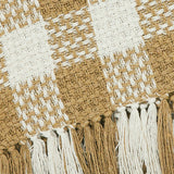 Golden Wheat Heritage Check Throw Blanket