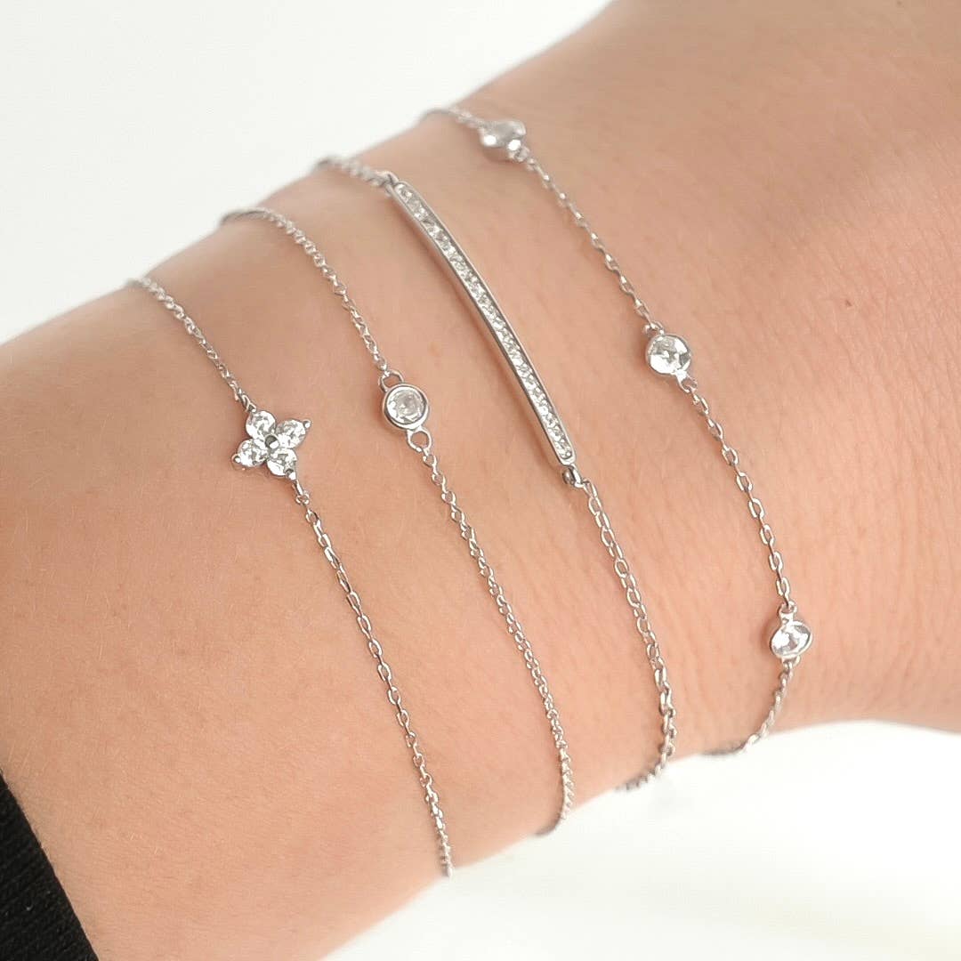 Stainless Steel Bezel Station Bracelet - Waterproof