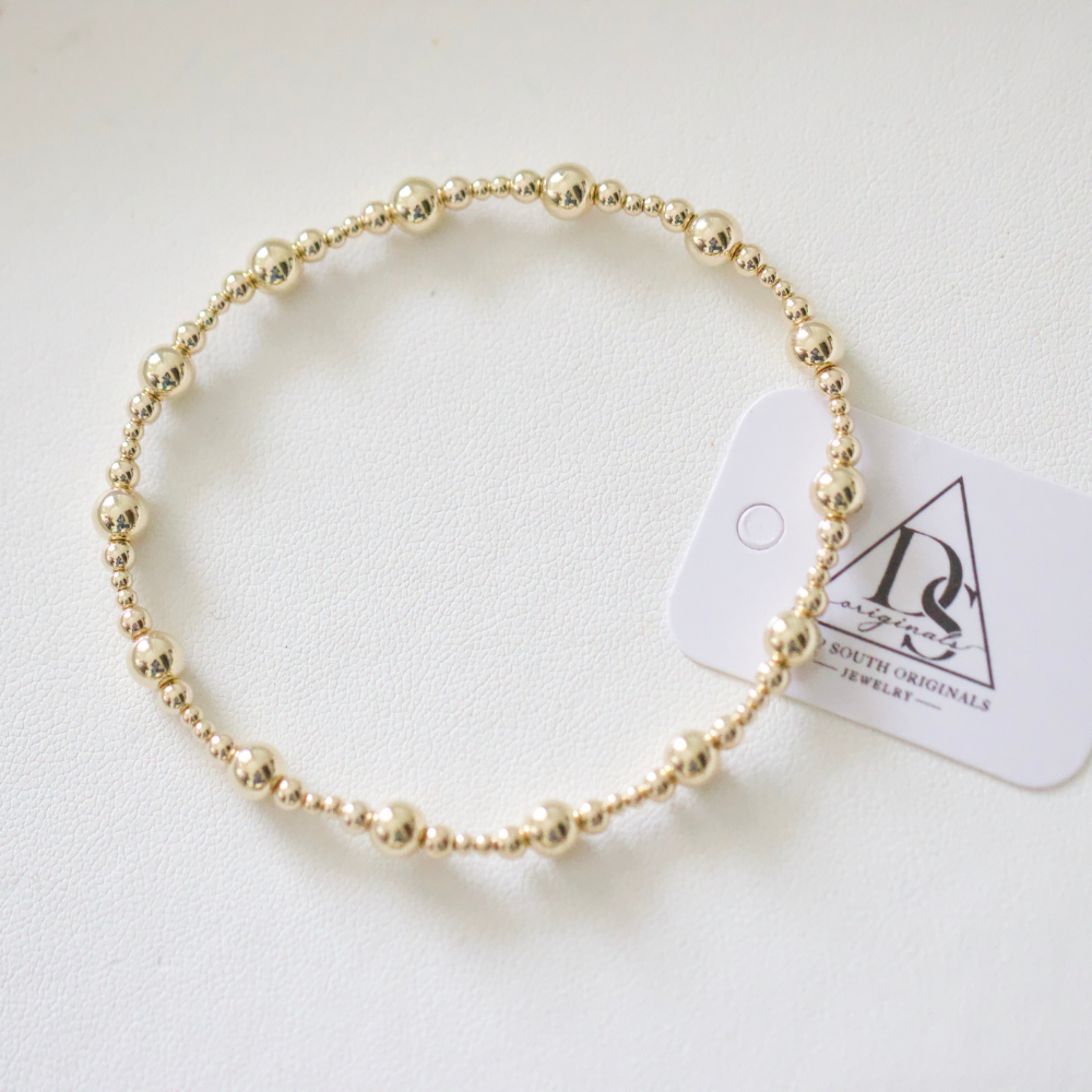 Sadie 14k Gold Filled Beaded Bracelet Waterproof Non Tarnish
