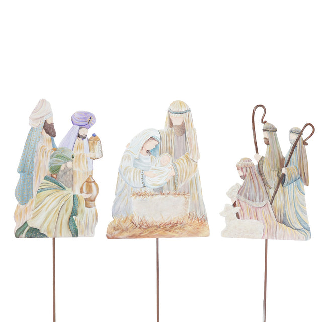 Holy Family, Shepherds & Kings Garden Stake