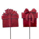 Burgundy Velvet Gift Box Garden Stake