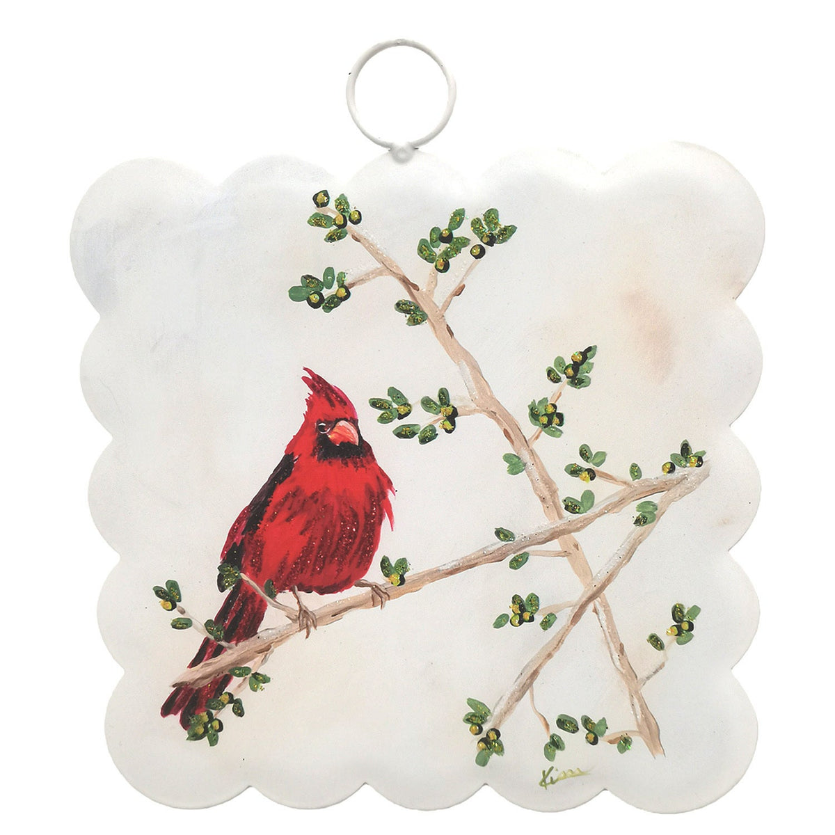 Kross Scallop Solitary Cardinal Mini Art