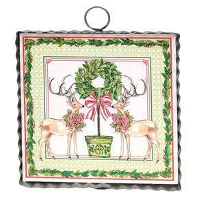 Beck's Traditional Tidings Deer & Topiary Mini Art