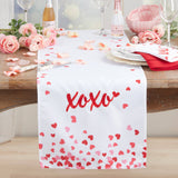Embroidered XOXO Table Runner