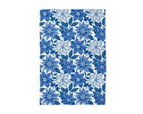 Blue Poinsettia Waffle Tea Towel