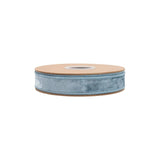 1" French Blue Wired Heritage Velvet Ribbon Bolt