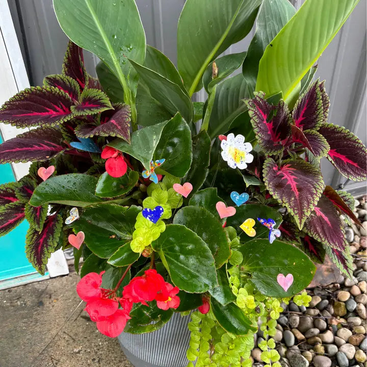 Handmade Small Copper Enamel Hearts
