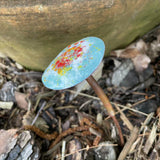 Small Copper Enamel Mushrooms