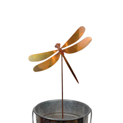 Copper Dragonfly Pot Stake