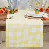 Yellow Traditional Gingham Table Runner