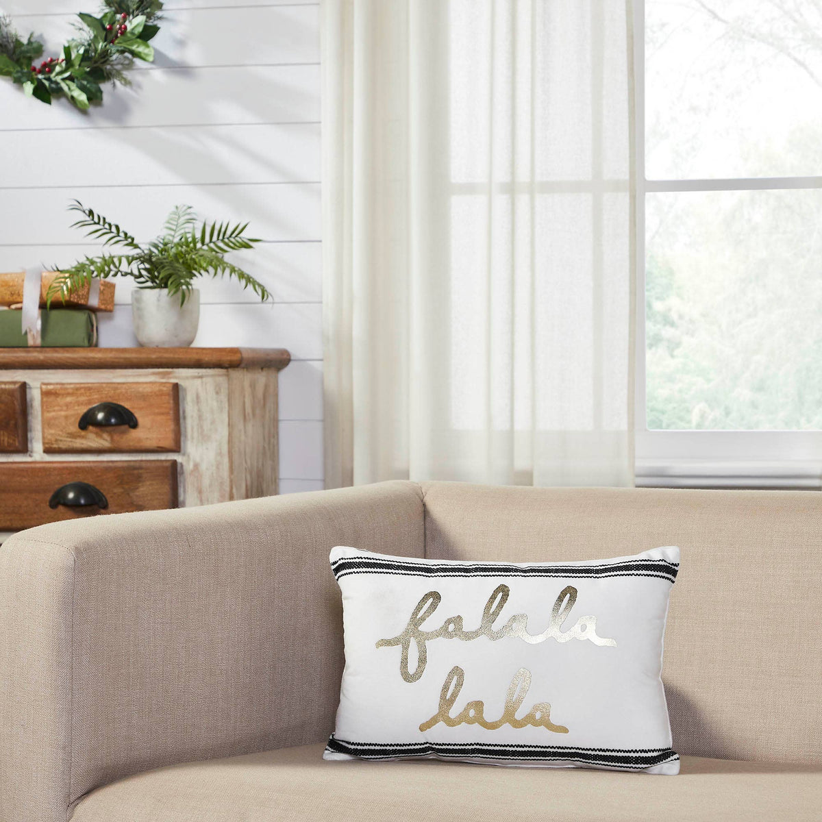 Wintergleam Christmas Fa La La Pillow