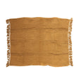 Waffle Weave Throw with Fringe, Tied with Kraft Paper & Tape