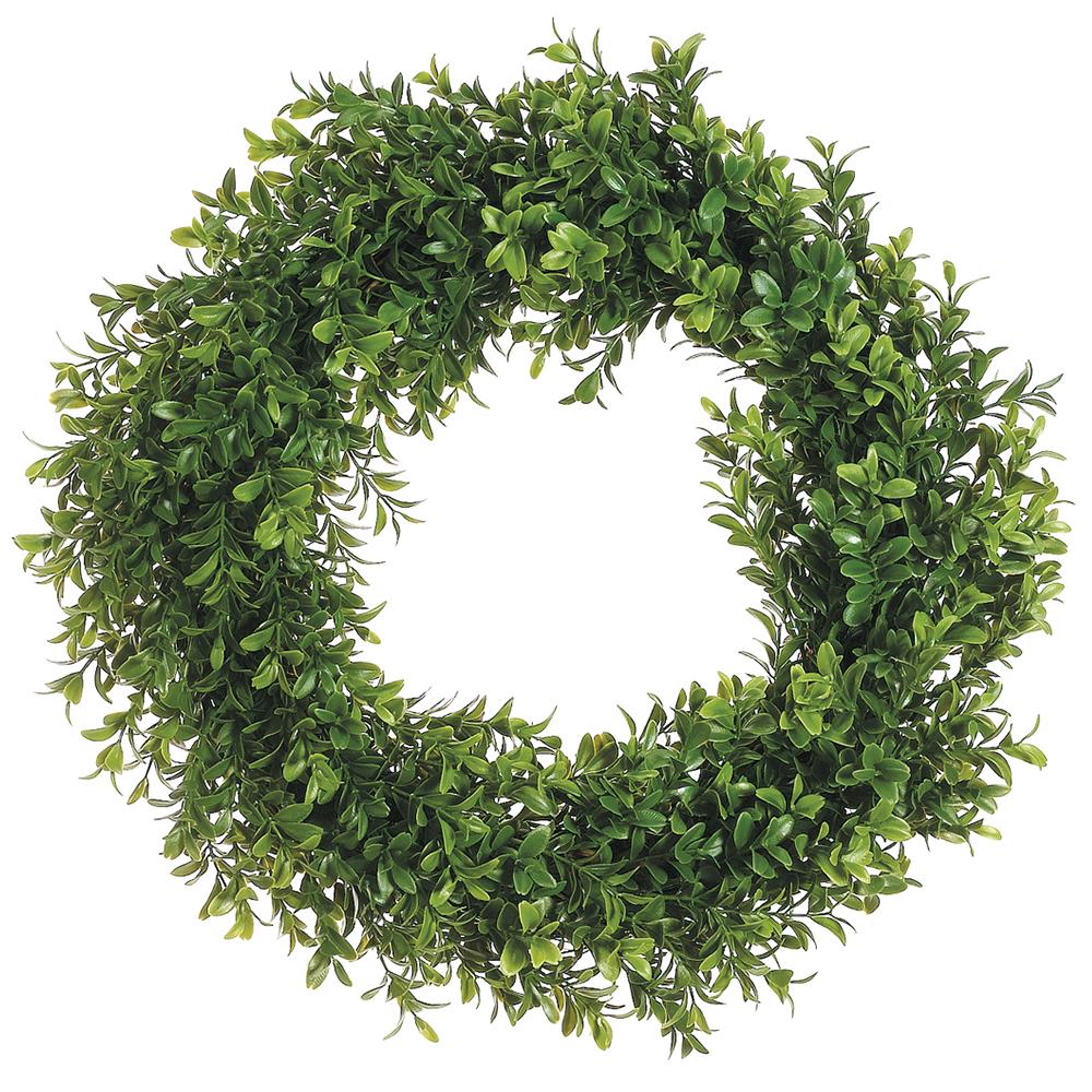 17" Two Tone Boxwood Wreath