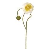 Cream Poppy Spray With Bud