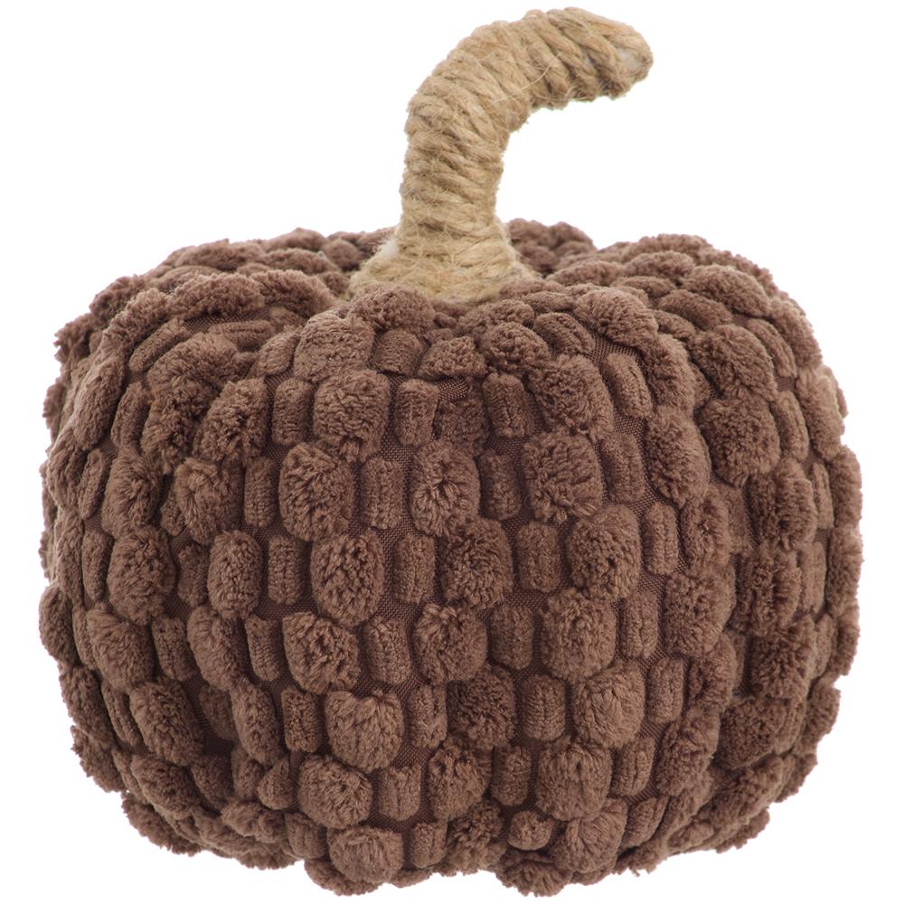 Brown Plush Woven Pumpkin
