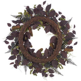 30" Plum Gorgeous Pumpkin Fern Wreath