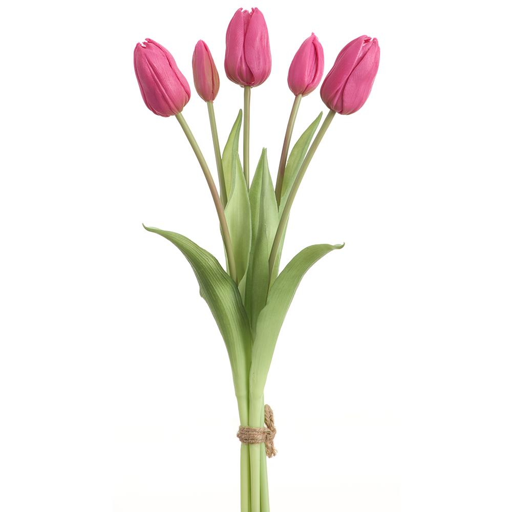 Deep Pink Real Touch Dutch Tulip Bouquet