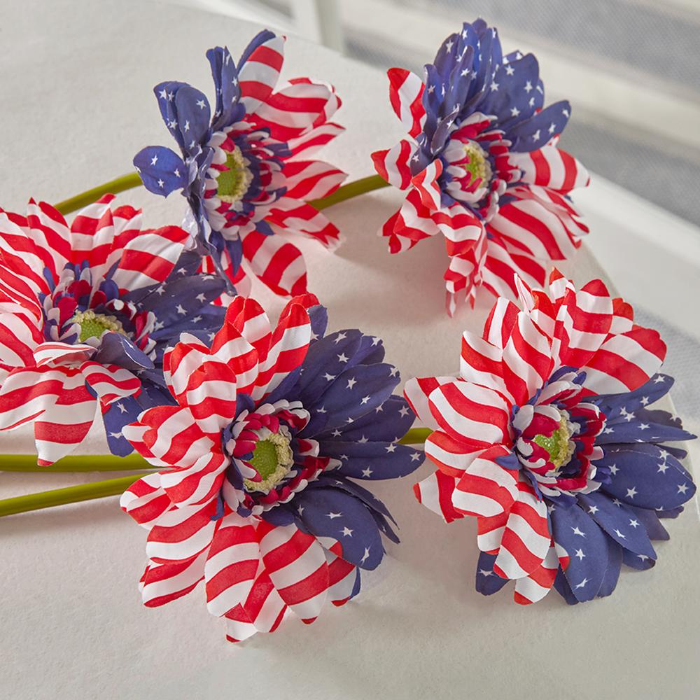 Star & Stripe Gerbera Daisy Spray