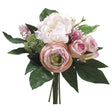 11" Peony/Rose/Lilac Bouquet - artificial silk floral by Allstate