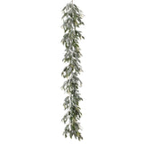 72" Snowed Eucalyptus Garland