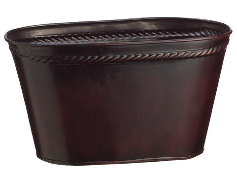 Brown Tin Vase