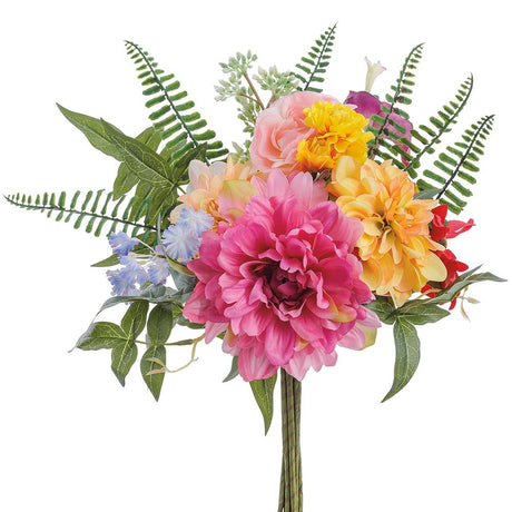 24" Dahlia/Ranunculus Bouquet - artificial silk floral by Allstate