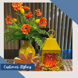 Large Yellow Iron Lantern