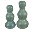 L) 8 x 8 x 17",S) 7 x 7 x 14.5" 
Ceramic  Matte Sage Green Glaze Finish