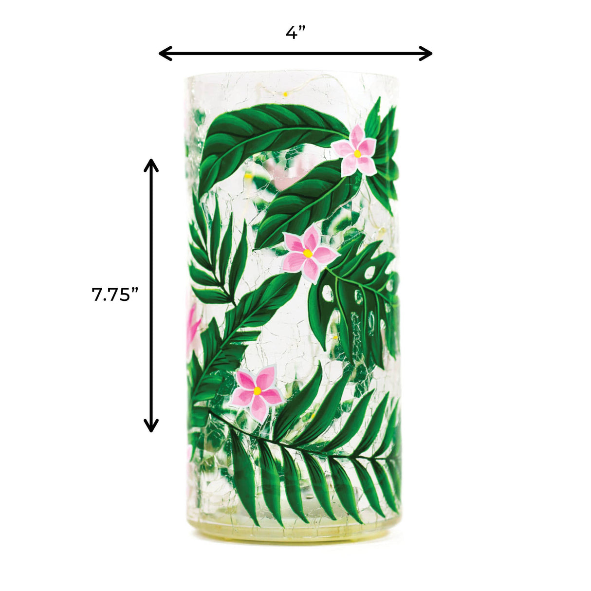 Tropical Flora Glass LED Luminary