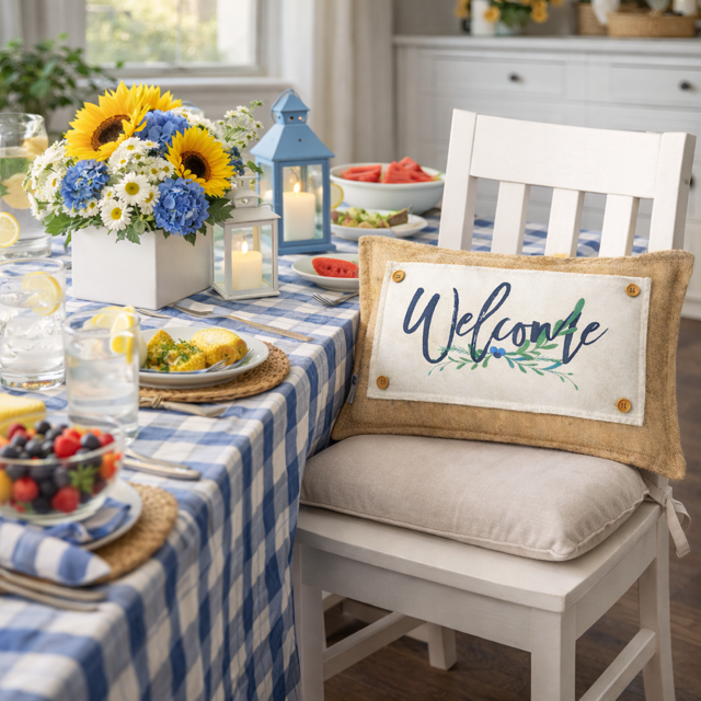 Classic Welcome Interchangeable Pillow Panel