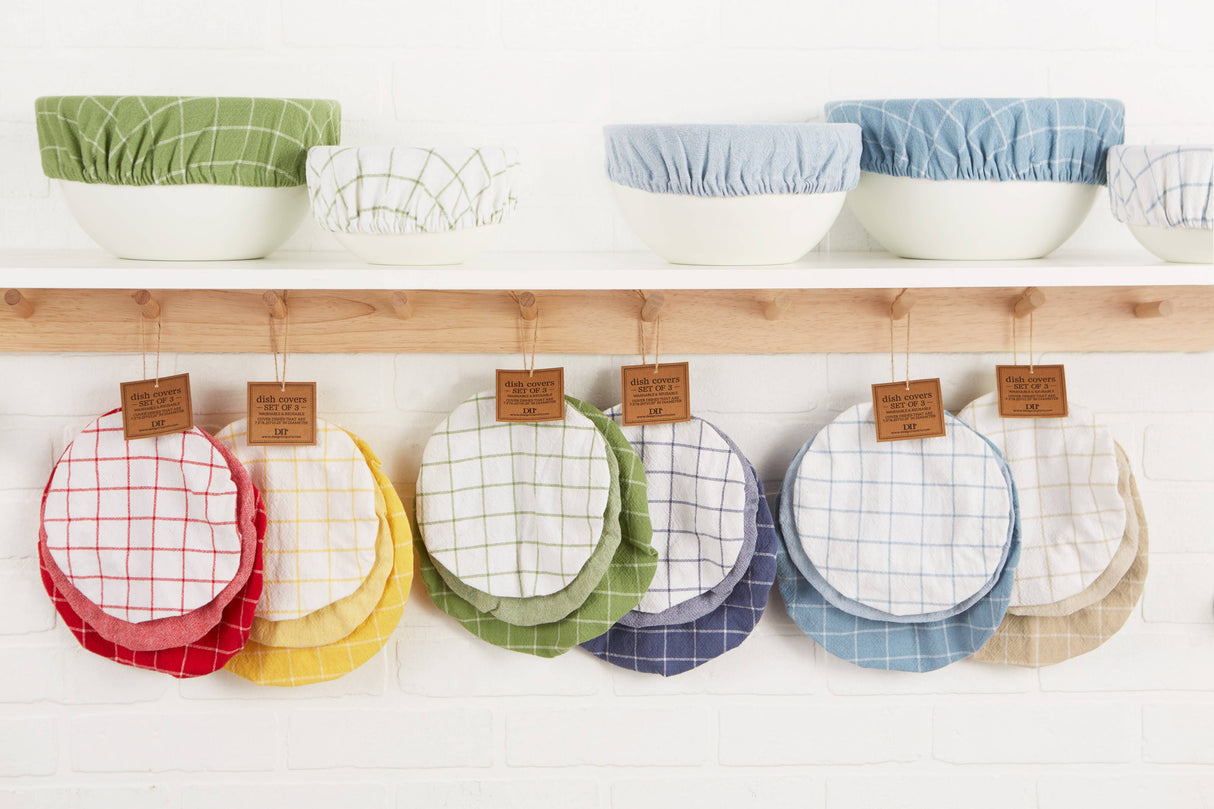 Dusty Blue Dish Covers Set of 3
