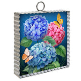 Colorful Hydrangeas Metal Mini Art