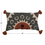 Suzani Embroidery Lumbar Pillow