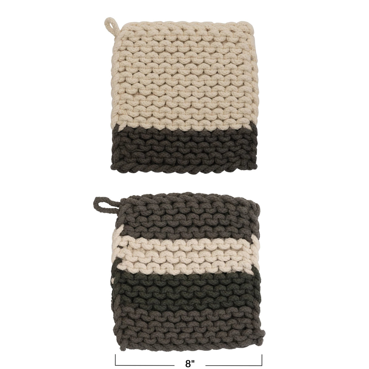 Cotton Crocheted Pot Holder- 2 Styles