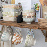 Stoneware Pattern Bowl - 4 Colors