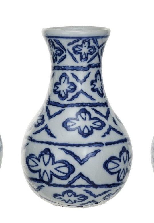 Hand-Stamped Stoneware Vase - 3 Styles