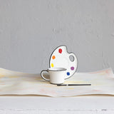 Ceramic Paint Palette Teacup Saucer Set