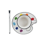 Ceramic Paint Palette Teacup Saucer Set