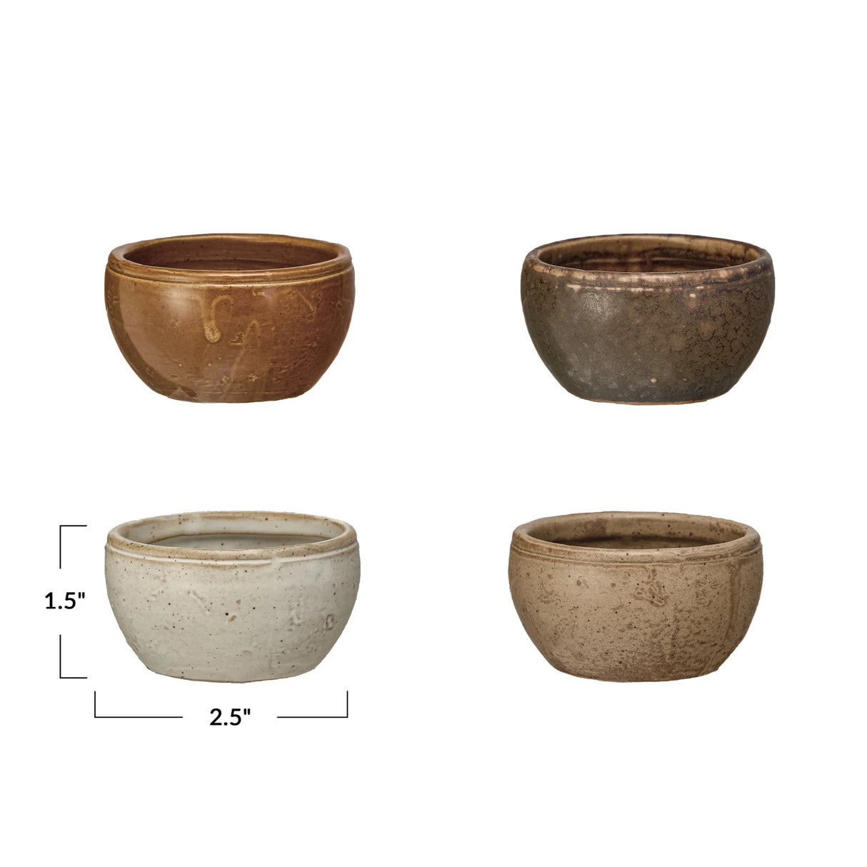 Stoneware Pinch Pot - 4 Colors