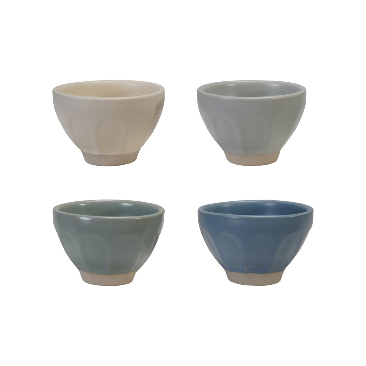 Matte Stoneware Pinch Pot Set of 4