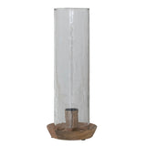 Hammered Glass Hurricane Taper Holder
