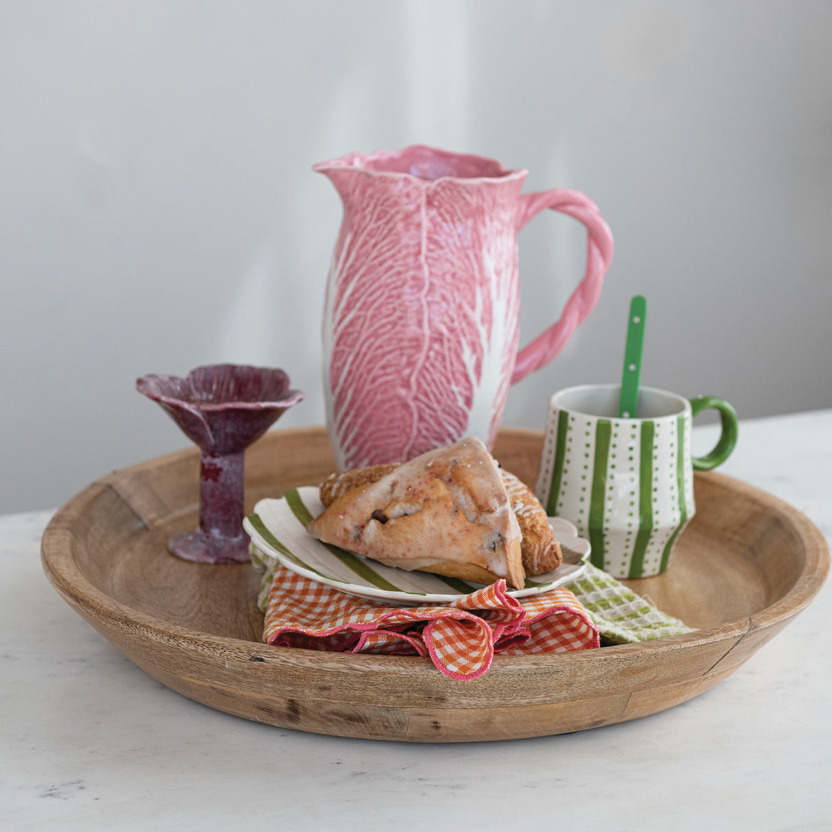 Natural Mango Wood Round Tray